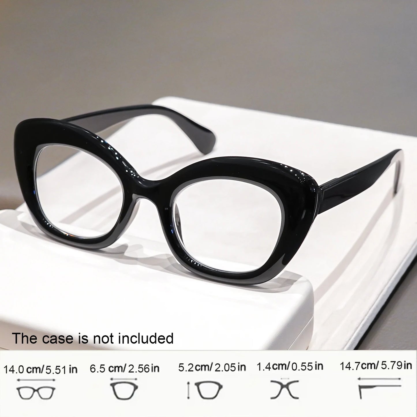 Women's Cat Eye Reading Glasses Leopard Print Tortoise Shell Stylish Eyewear Oversized Fashion Presbyopia Eyewear for Daily