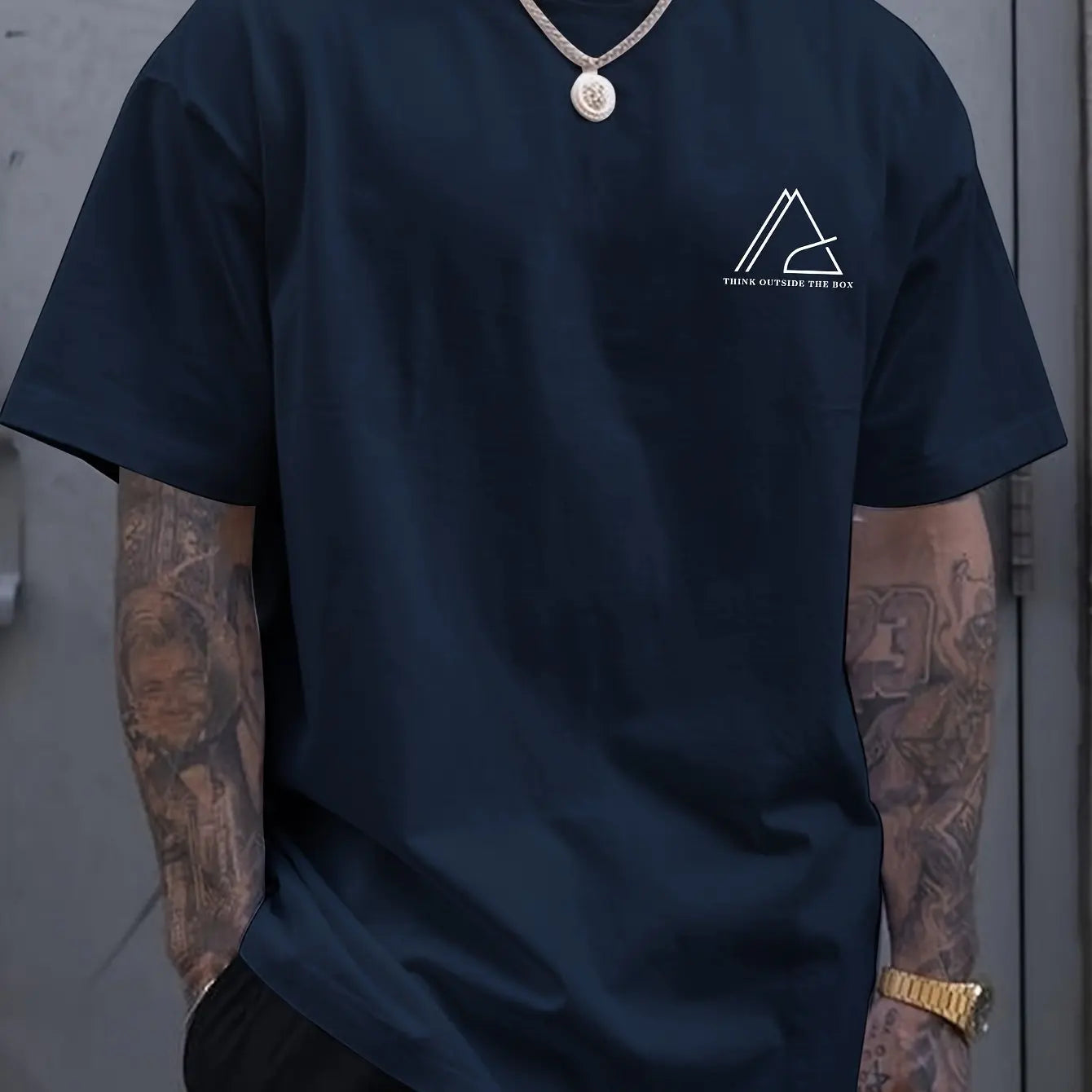Summer men's 100% cotton comfortable casual wide plus plus size geometric letter printed round neck short sleeved T-shirt top