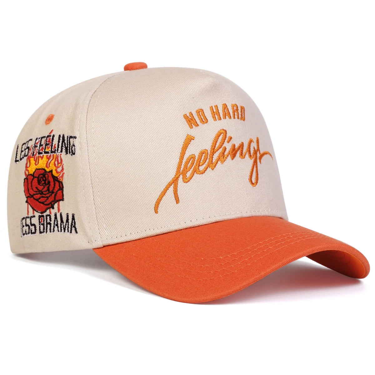 Unisex NO HARD Embroidery Side Rose Baseball Caps Spring Autumn Outdoor Adjustable Casual Hats Sunscreen Hat