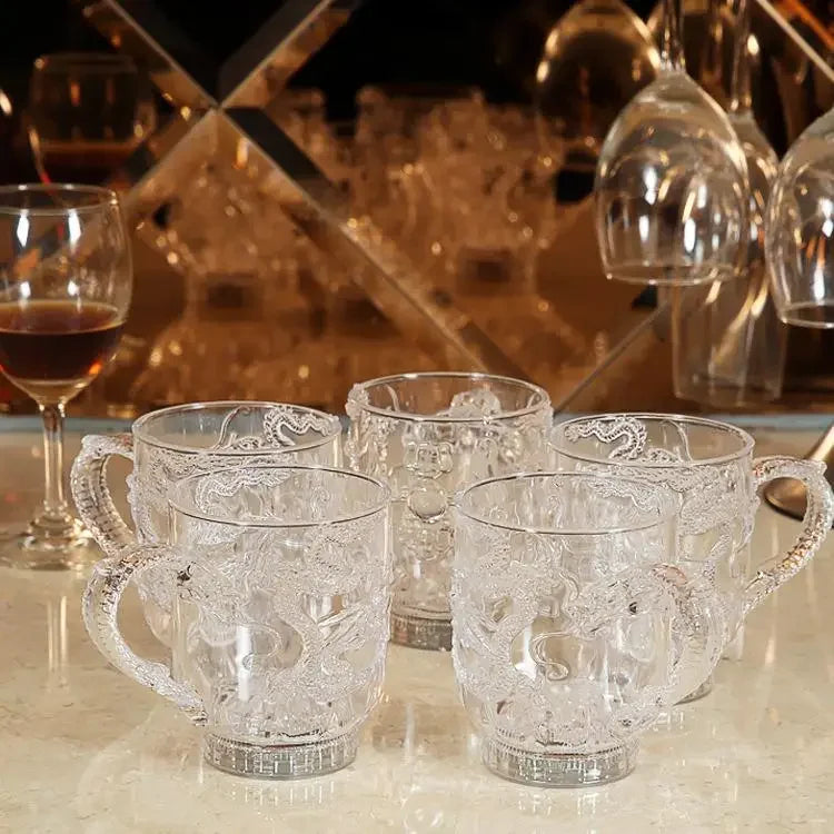 LED Flash Magic Color Changing Dragon Cup Water Activated Light-Up Beer Coffee Milk Tea Wine Whisky Bar Mug Travel Gift