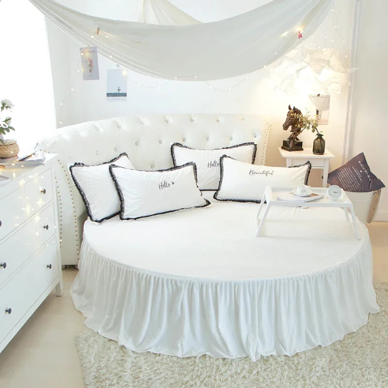 Coral velvet round bed simple color velvet round sheet diameter 200cm-220cm flannel sheet without pillowcase winter