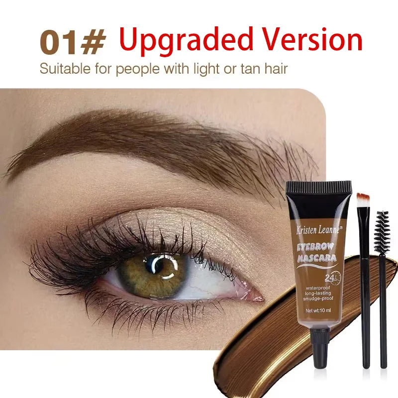 Professional Eyebrow Enhancers Cream Women Natural Liquid Dyeing Eyebrow Set Brow Tattoo Pigments Lasting Waterproof Eyebrow Gel