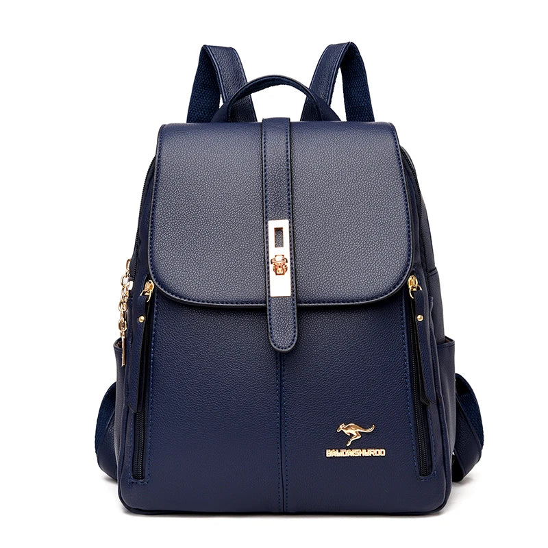 Vintage Leather Luxury Backpack for Women