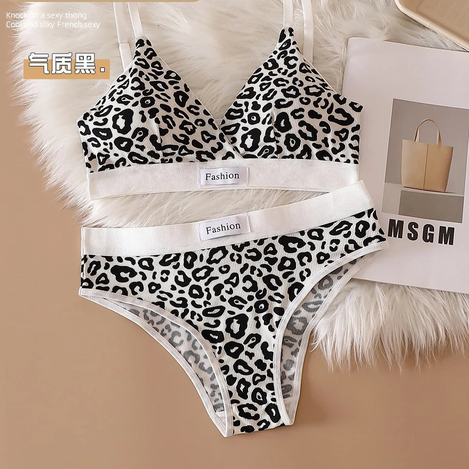 Leopard Seamless Bralette & Panty Set