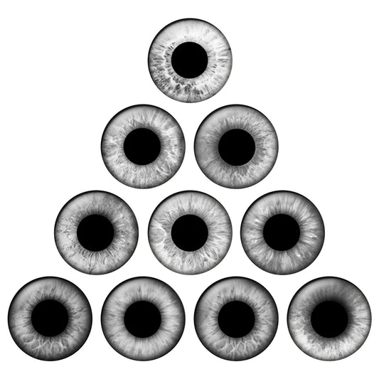 24pcs/bag 14mm Gray Tone Pupil Eyes Chips Suitable for Blythe Doll Glass Cabochons DIY Accessories Bulk Items Wholesale H222
