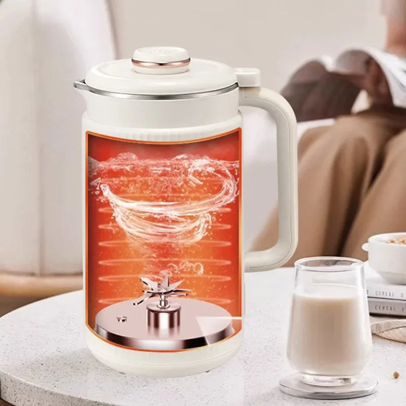 1200ML Electric Soybean Milk Machine Automatic Intelligent Food Blender Filter-free Soy Milk Maker Rice Paste Maker Kettle EU/US