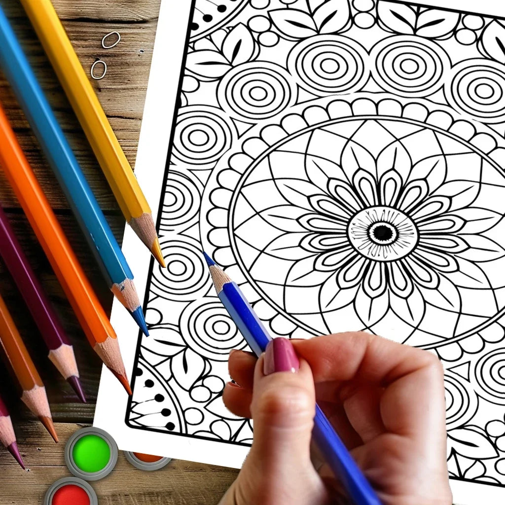 Coloring Book Abstract Patterns for Adult Colouring Book, Birthday Day Gift, Back to School Supplies, Adults Cute Drawing Book
