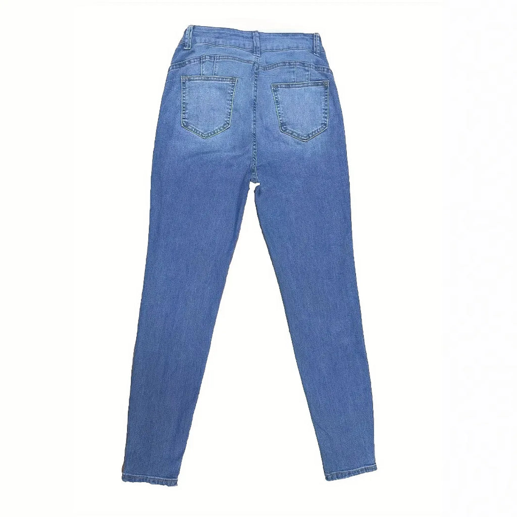 Versatile High-waist Skinny Jeans.Ladies Four Seasons New Fashion Stretch Simple Comfortable Small Leg Jeans Casual Pencil Pants