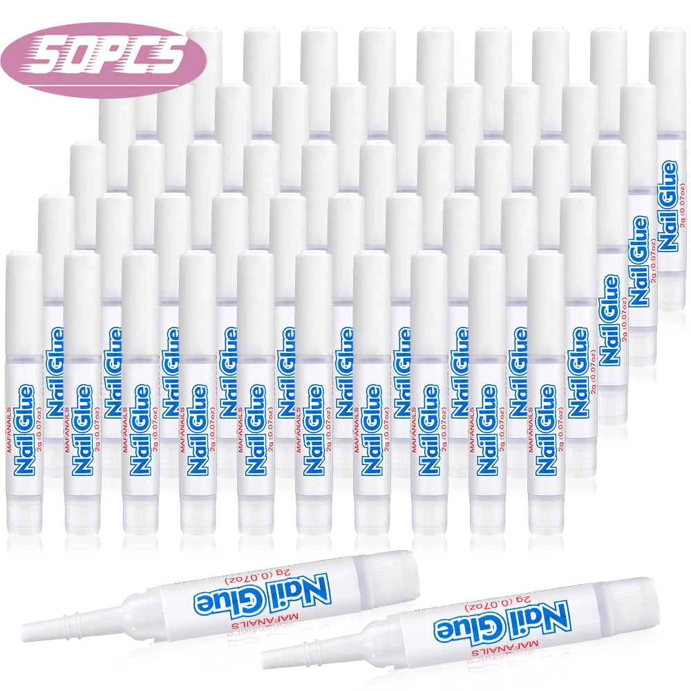 100/50/10PCS Mini False Nails Glue Net-2g Strong Adhesive Acrylic Tips Glue For Rhinestone Broken Nails Manicure Extension Glue