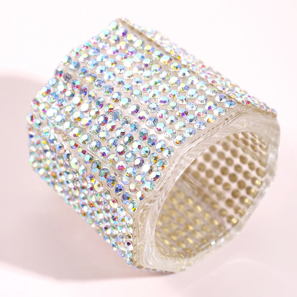 SWEET TREND-1pc Crystal Glass AB Diamond Acrylic Nail Cup Nail Brushs  Powder Liquid Dappen Dish Cup Cleaning Container Tools