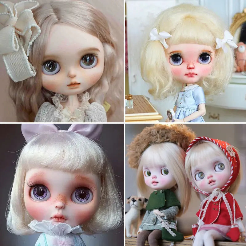 5 Pairs/lot 14mm Eyes Chips Suitable for Bly the Doll Super Thin Pupil Glass Cabochons DIY Accessories Bulk Items