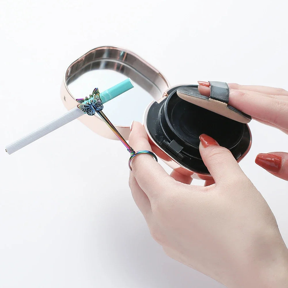 Butterfly Cigarette Holder Ring Rack Finger Clip Smoking Cigarette Clip Rack Hand Ring Cigarette Ring Holder Rack Clip