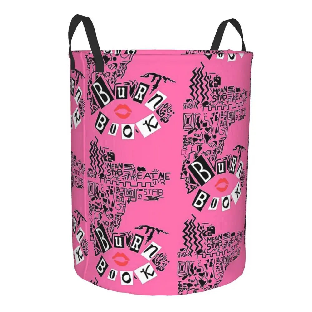 Burn Book Mean Girls Foldable Laundry Baskets Dirty Clothes Home Organizer Large Waterproof Hamper For Home Kids