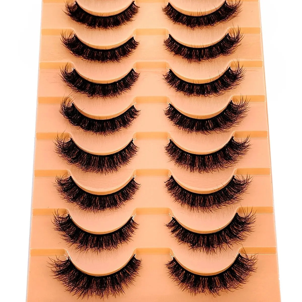HBZGTLAD 10 Pairs Faux Mink Eyelashes Handmade False Eyelashes Natural Nude Makeup Simulation Cross Messy Eye 3D Curly Eyelashes