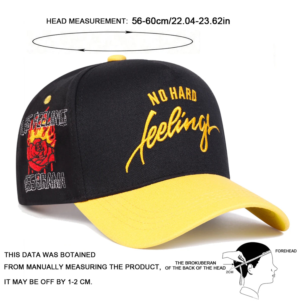 Unisex NO HARD Embroidery Side Rose Baseball Caps Spring Autumn Outdoor Adjustable Casual Hats Sunscreen Hat