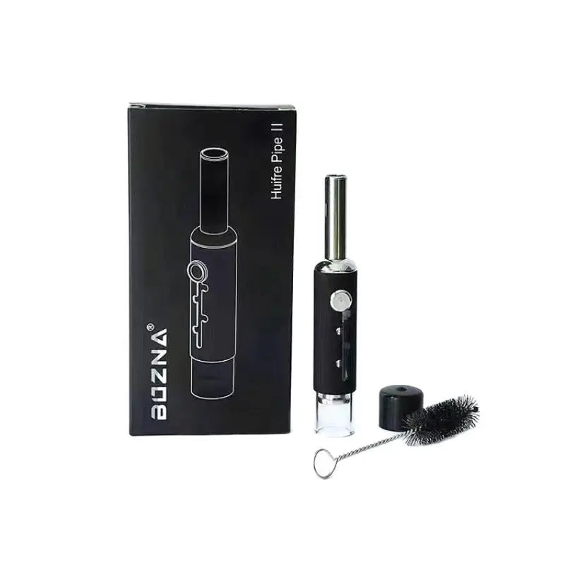 5-Level Adjustable Metal Dry Herb Pipe with Glass Tube | Reusable EDG Dry Burn Tobacco Pipe | Durable Smoking Accessories