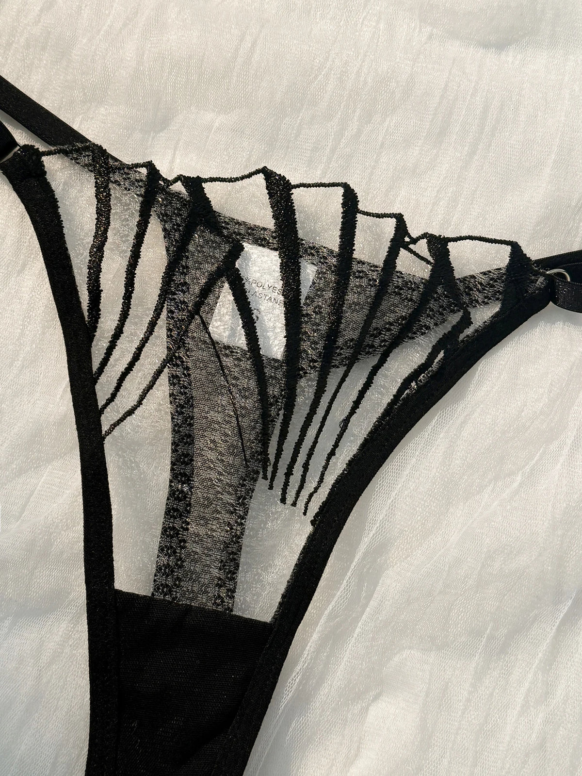 Sheer Lace Mesh Bra & Brief Set