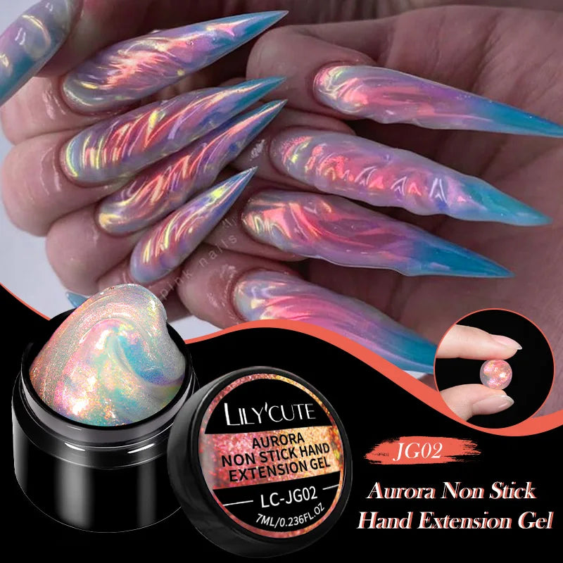 LILYCUTE 15ML Quick Extension Gel Nail Polish Nude Milk White Color Finger Prolong Acrylic Crystal Construction Hard Gel Varnish