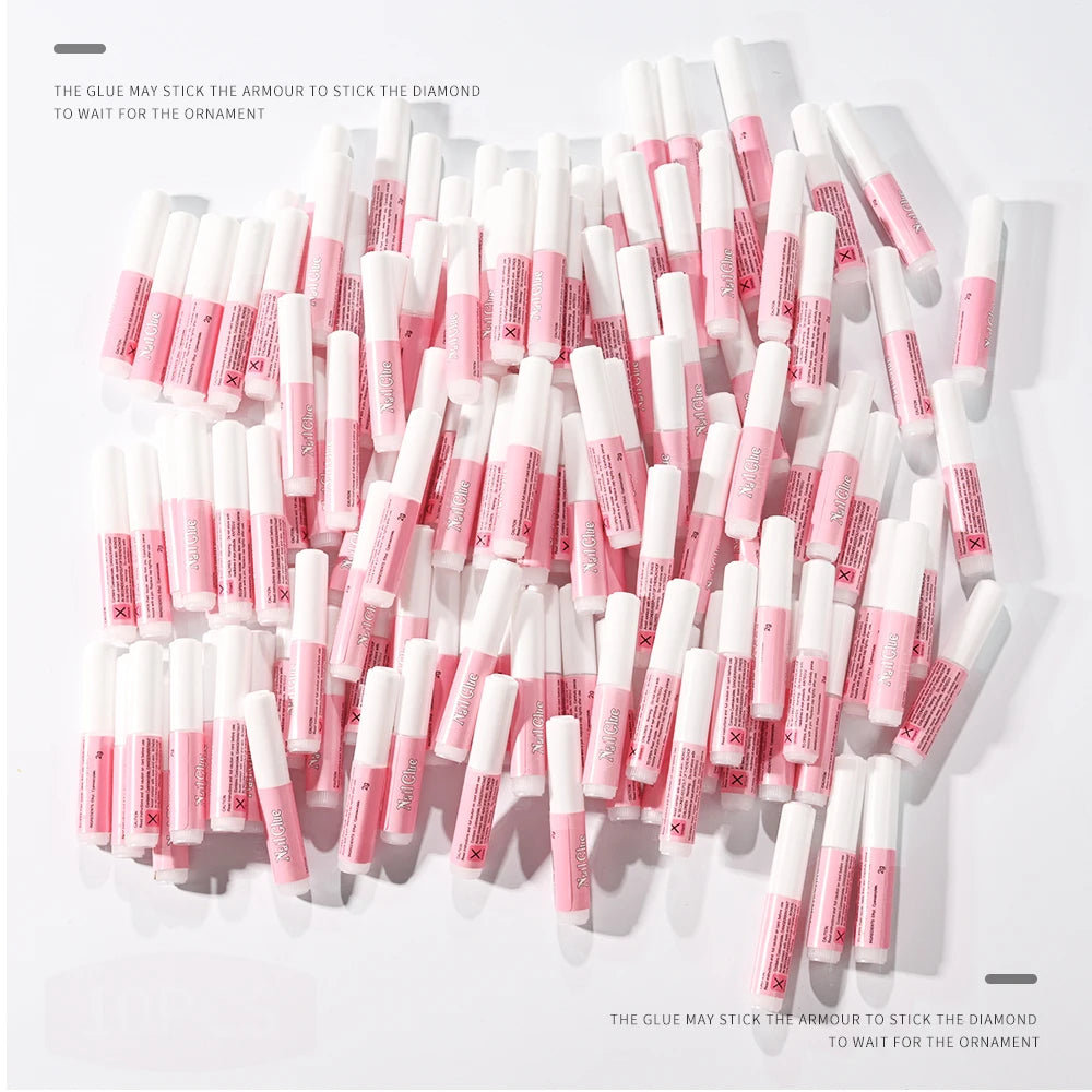 30/20/10pcs Fast-Dry Nail Glue Acrylic False Nail Tips Glue Gel For Fast Extension Super Bond Rhinestones False Nails Mini Glue