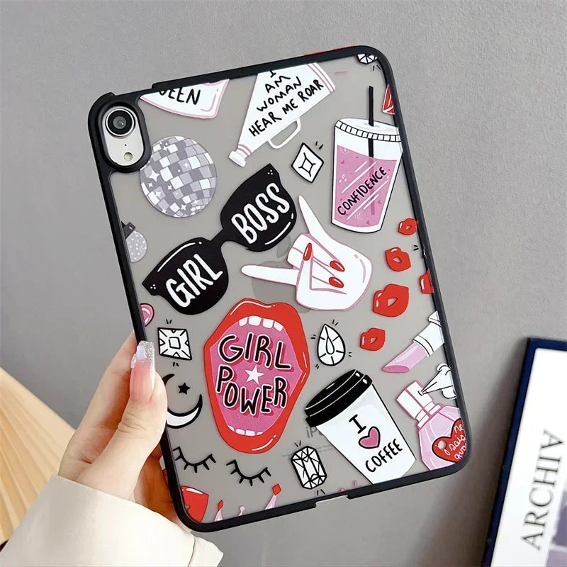 Fashionable Leopard Matte Clear Case for IPad Air 6 2024 10 9 8 7 6 5 th Pro 11 2 3 4 Generation Mini 4 5 6 Pro 11 13 Hard Cover