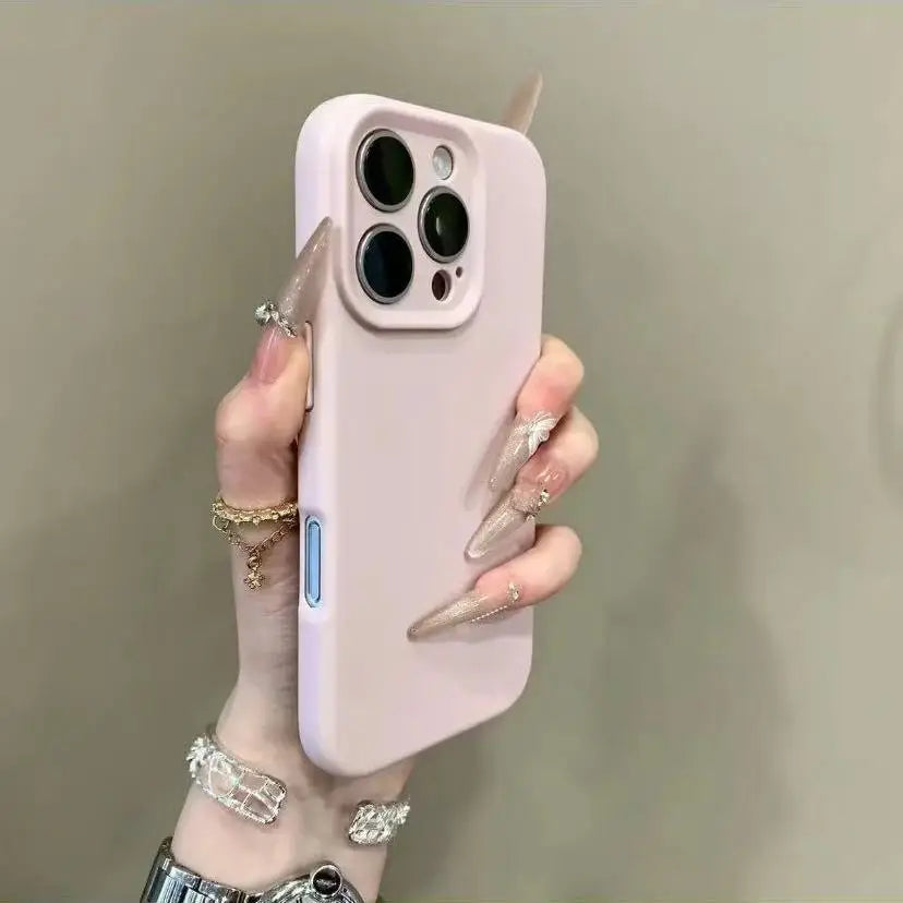 Luxury Soft Silicone Candy Phone Case For iPhone 11 12 13 14 15 16 Pro Max Plus Shockproof Bumper Matte Back Cases Cover