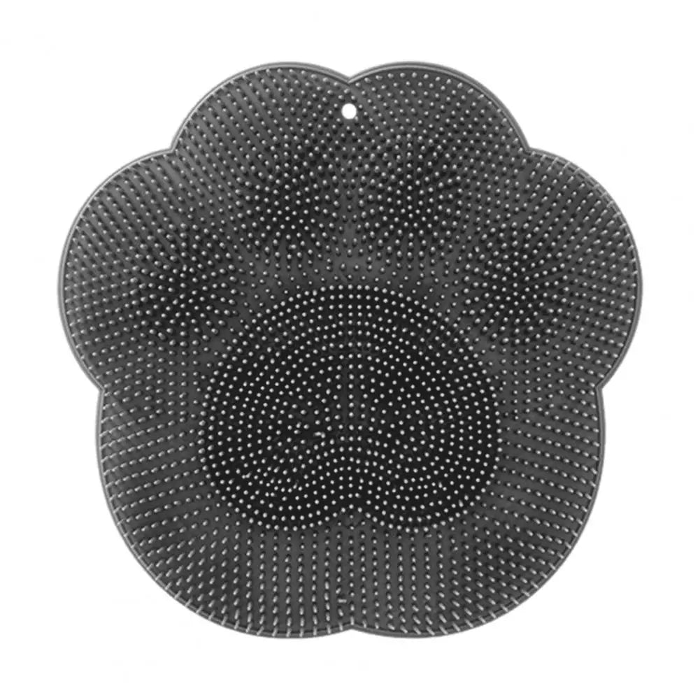 Bathing Foot Mat Home Bathroom Essential 30x30cm Soft Bristles Exfoliation Cleansing Shower Foot Mat with Suction Cup Design