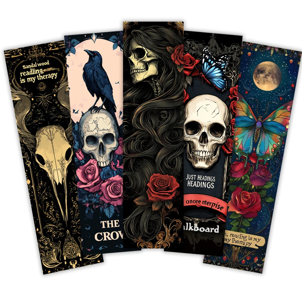 32pcs, Skull Bookmark, Back to School Season, Christmas, Halloween, Teacher's Day, Suitable for Readers and Birthday Gifts.