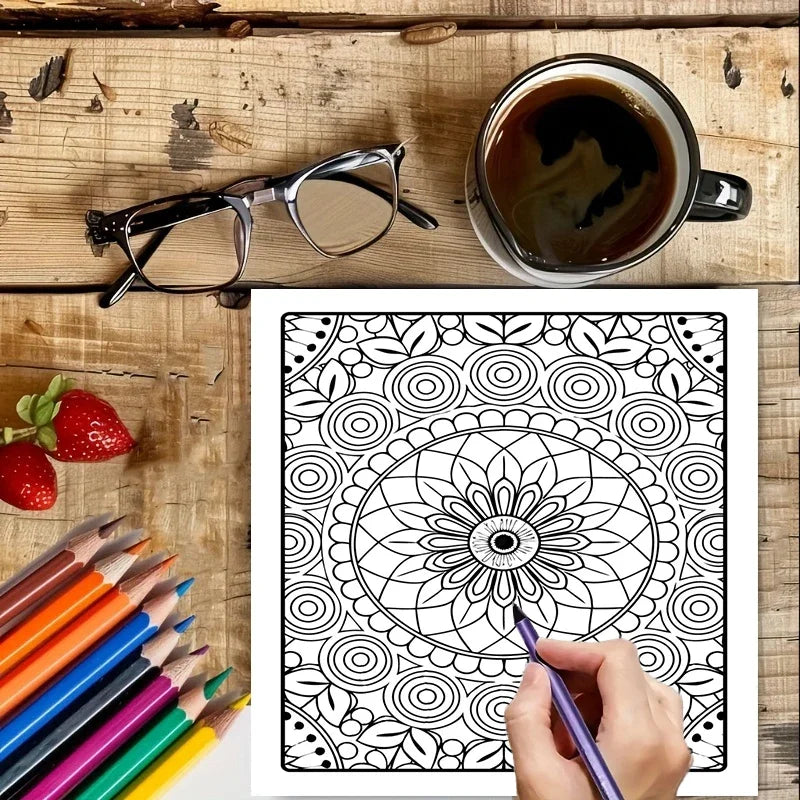 Coloring Book Abstract Patterns for Adult Colouring Book, Birthday Day Gift, Back to School Supplies, Adults Cute Drawing Book