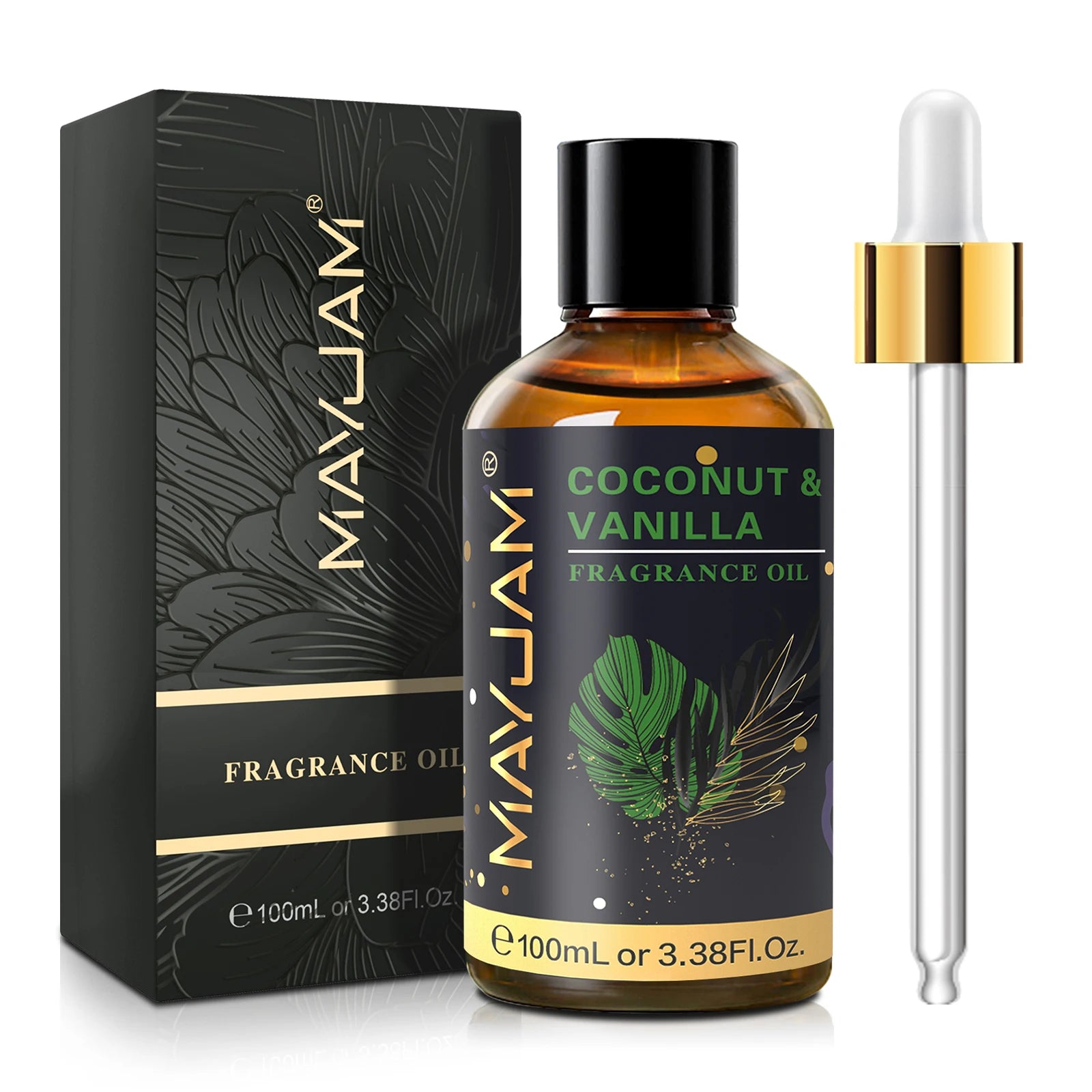 MAYJAM Fragrance Essential Oil 100ml Coconut & Hibiscus White Musk Sweet Tobacco Santal Sanctuary Hotel Fruit Carnival Blend Oil