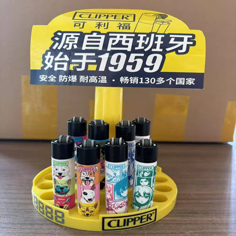new 4pcs CLIPPER Lighter Retro Grinding Wheel Open Flame Lighter New Inflatable Lighter Cigarette Accessories Men's Small Gifts
