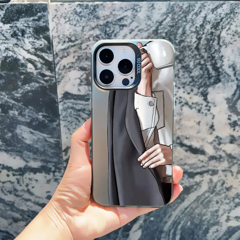 Girl Boss Female Coffee Phone Case For iPhone 15 14 Plus Pro Max 17 16 13 Mini 12 11 Pro Max Pattern Shockproof Laser Covers