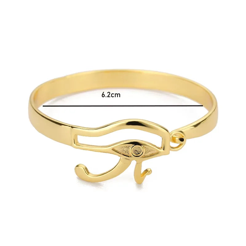 Stainless Steel Ankh Cross Bracelet For Women Men Gold Color Cross Cuff Bangles Vintage Egyptian Religion Jewelry Gifts