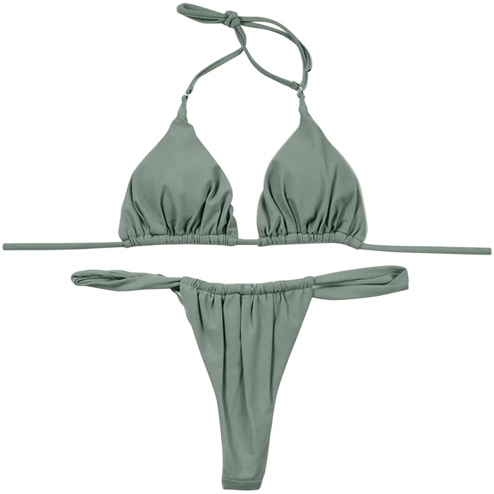 High Two Up Bikini Piece Up Women Cut Lace Solid Sexy Swimsuit Set Push Swimwears Tankinis Set Swimming Suit Women Bikini