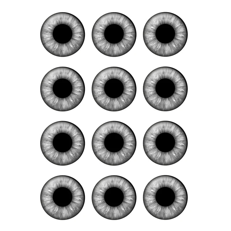 24pcs/bag 14mm Gray Tone Pupil Eyes Chips Suitable for Blythe Doll Glass Cabochons DIY Accessories Bulk Items Wholesale H222