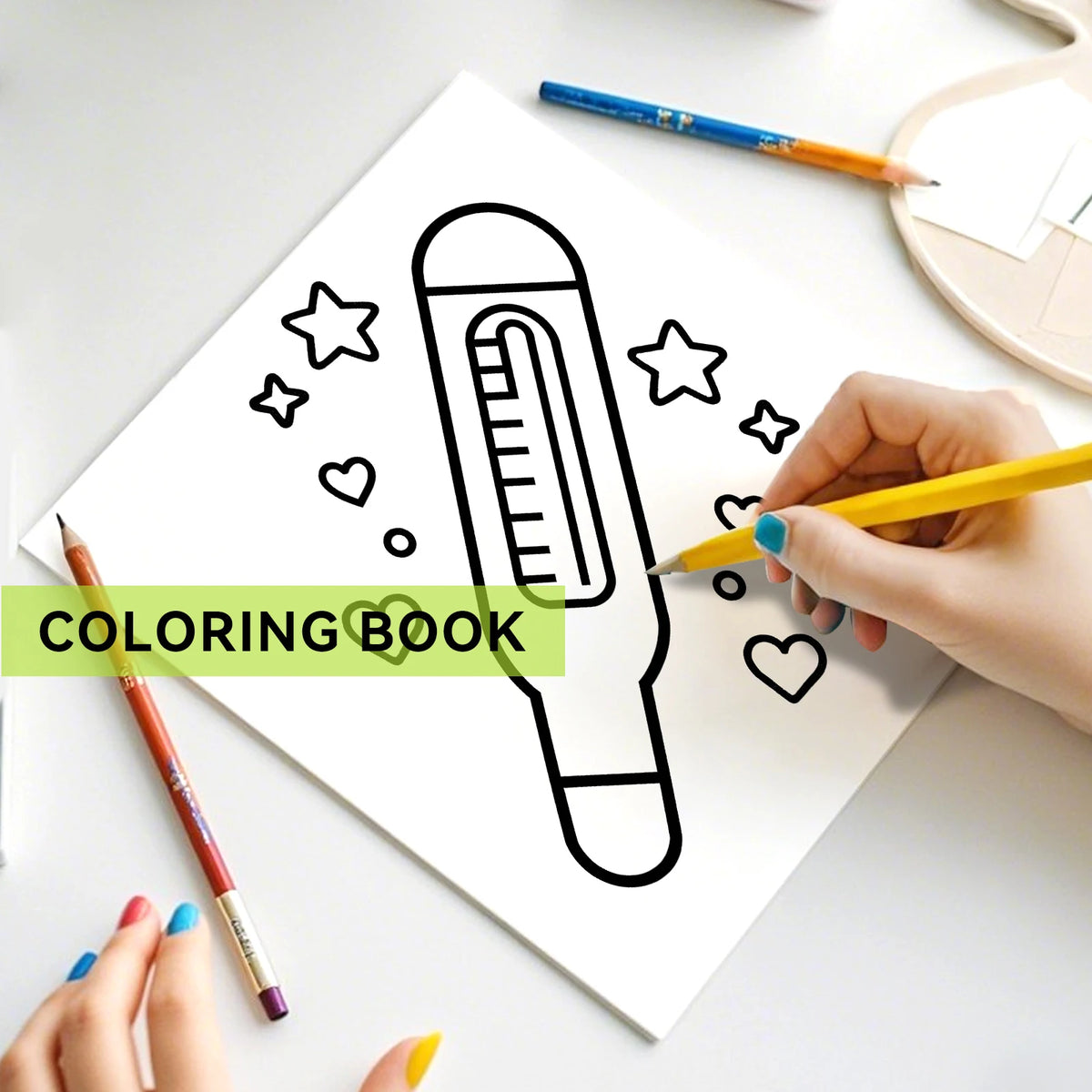 Bold And Easy Medical Girly Coloring Book for Adults - Nurse & Healthcare Themed Patterns Stress Relief Art Therapy Drawing Book