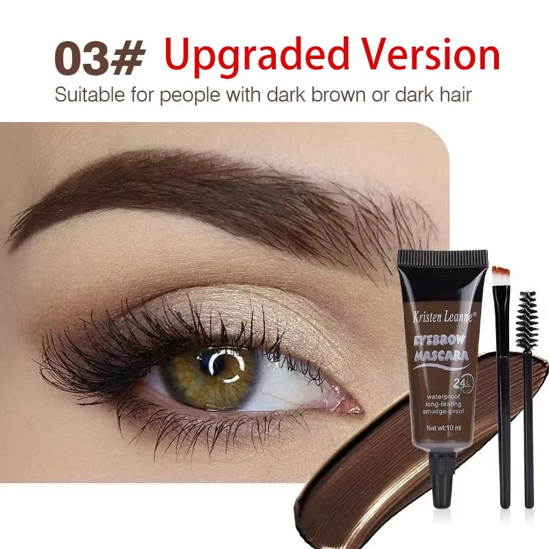Professional Eyebrow Enhancers Cream Women Natural Liquid Dyeing Eyebrow Set Brow Tattoo Pigments Lasting Waterproof Eyebrow Gel