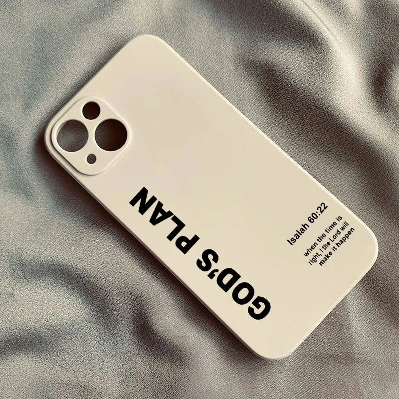 God's Plan Jesus Bible Verse Phone Case For iPhone 17 16 15 14 13 12 11 Pro Max Mini SE 7 8 Plus Shockproof Non-Slip Cover Funda