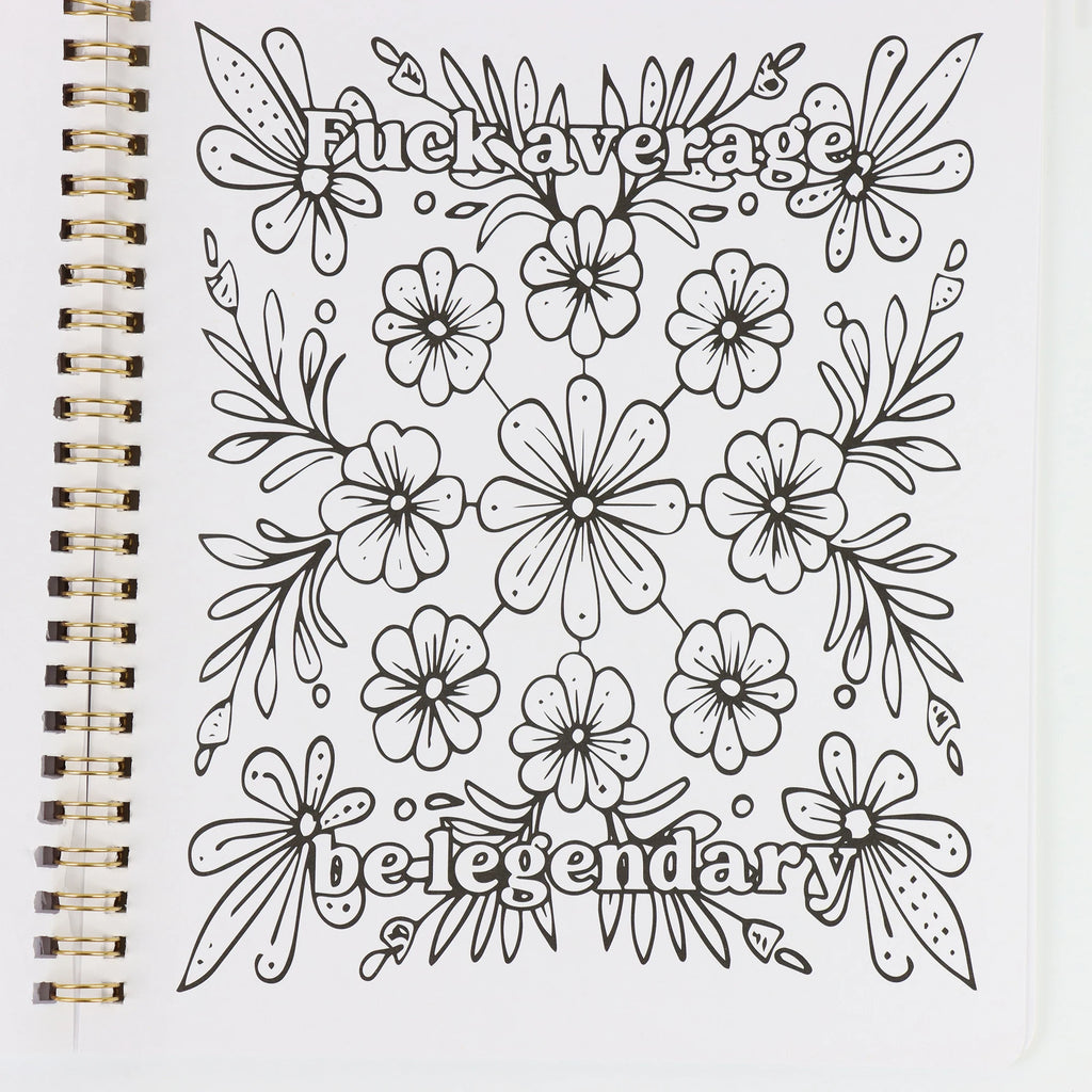 Beautiful Coloring Book for Adults Relaxation Funny Stress Relief Art Therapy Activity Perfect Gift for Friends