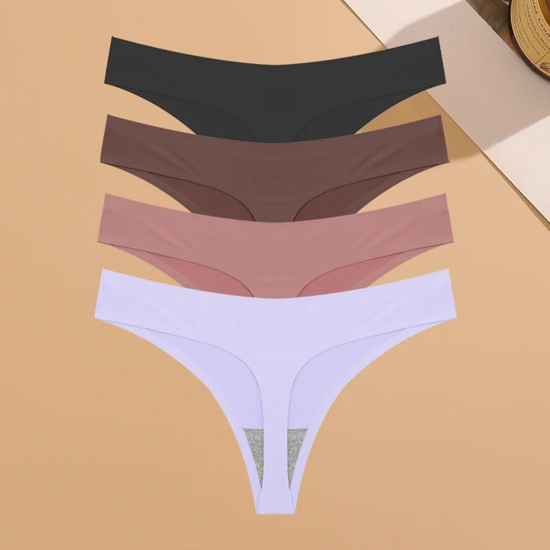 Ice Silk Thong Set (4-Pack)