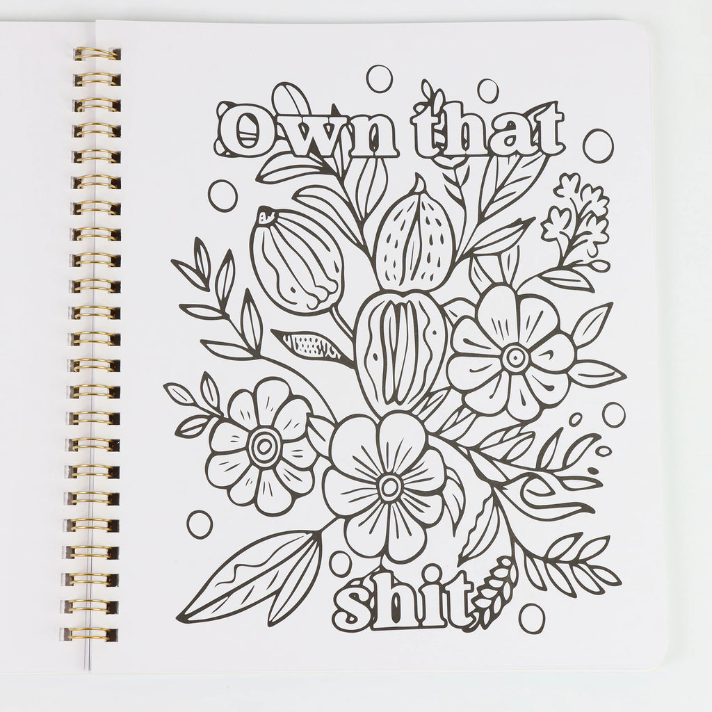 Beautiful Coloring Book for Adults Relaxation Funny Stress Relief Art Therapy Activity Perfect Gift for Friends