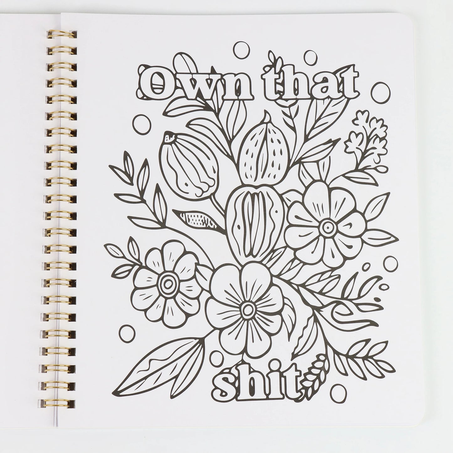 Beautiful Coloring Book for Adults Relaxation Funny Stress Relief Art Therapy Activity Perfect Gift for Friends