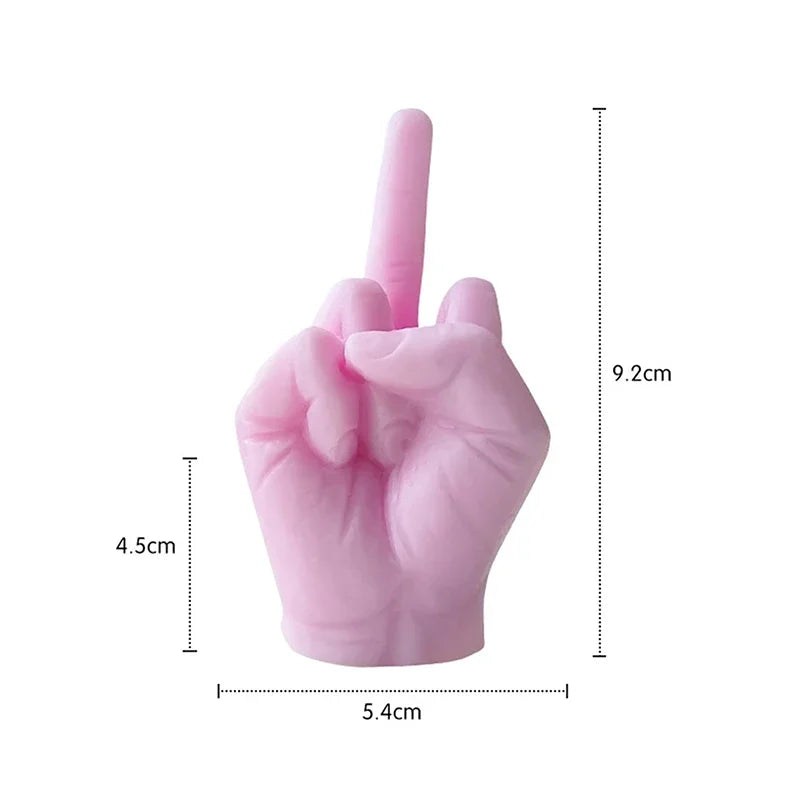 Universal Creative Candles Middle Finger Shaped Gesture Scented Candles Durable Funny Quirky Gifts Home Decoration Ornaments