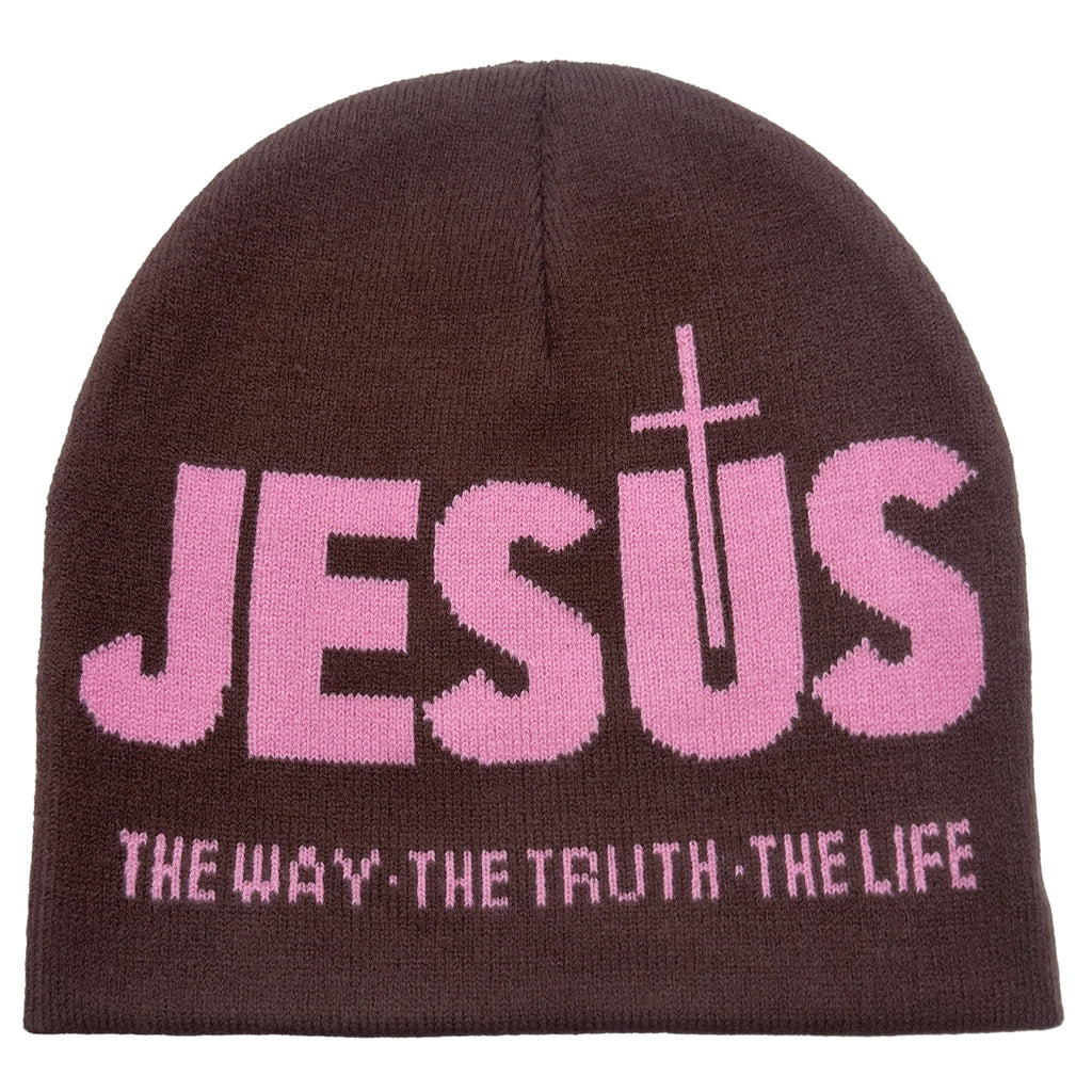Jacquard Alphabet JESUS  Knit Hat Autumn/Winter Outdoor Thermal Hat Unisex Pullover Hat