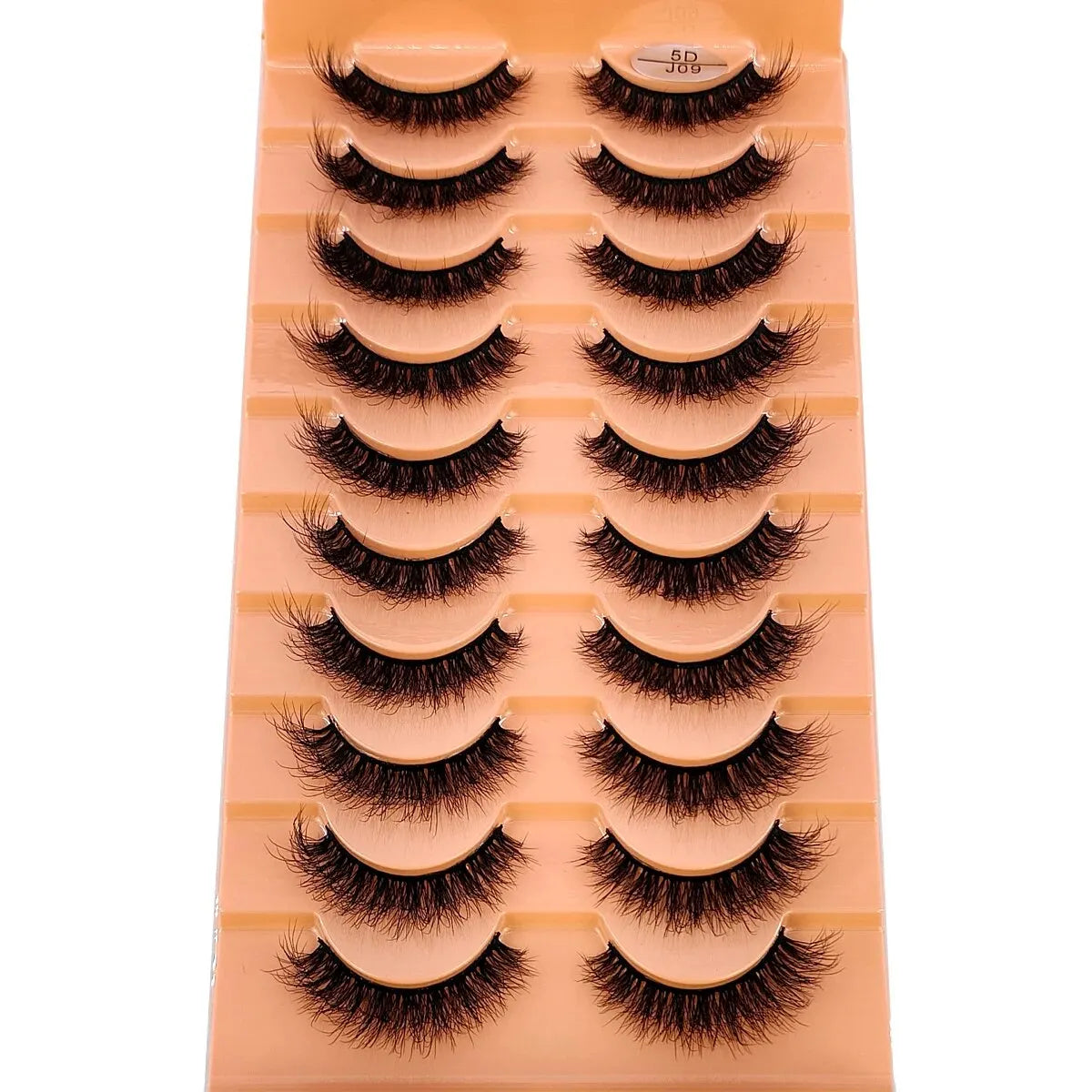 HBZGTLAD 10 Pairs Faux Mink Eyelashes Handmade False Eyelashes Natural Nude Makeup Simulation Cross Messy Eye 3D Curly Eyelashes