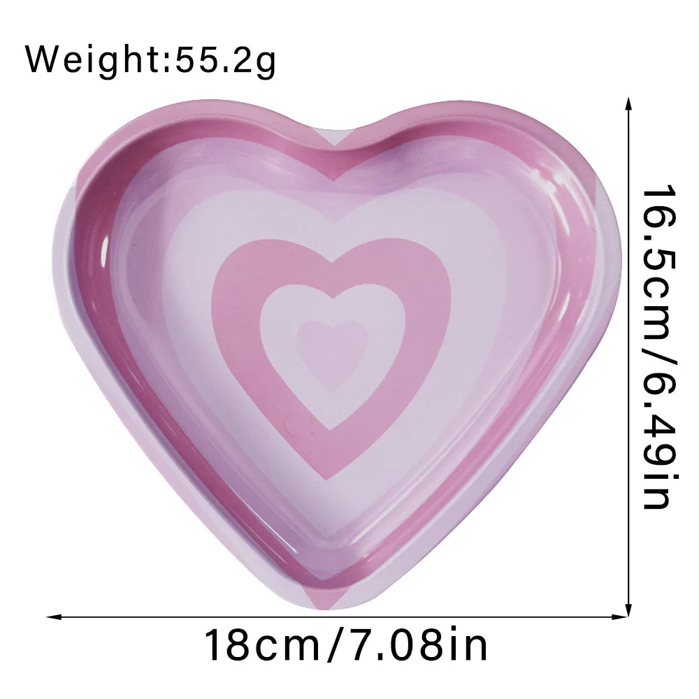 Love-Shaped Cigarette Tray Tobacco Metal Rolling Tray 16.5x18CM Plate Cmoking Smoking Accessories Storage Tray