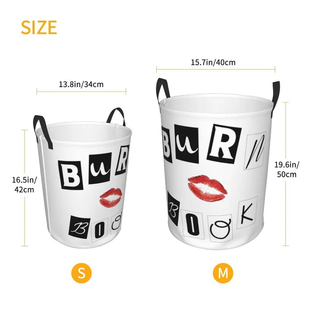 Burn Book Mean Girls Foldable Laundry Baskets Dirty Clothes Home Organizer Large Waterproof Hamper For Home Kids