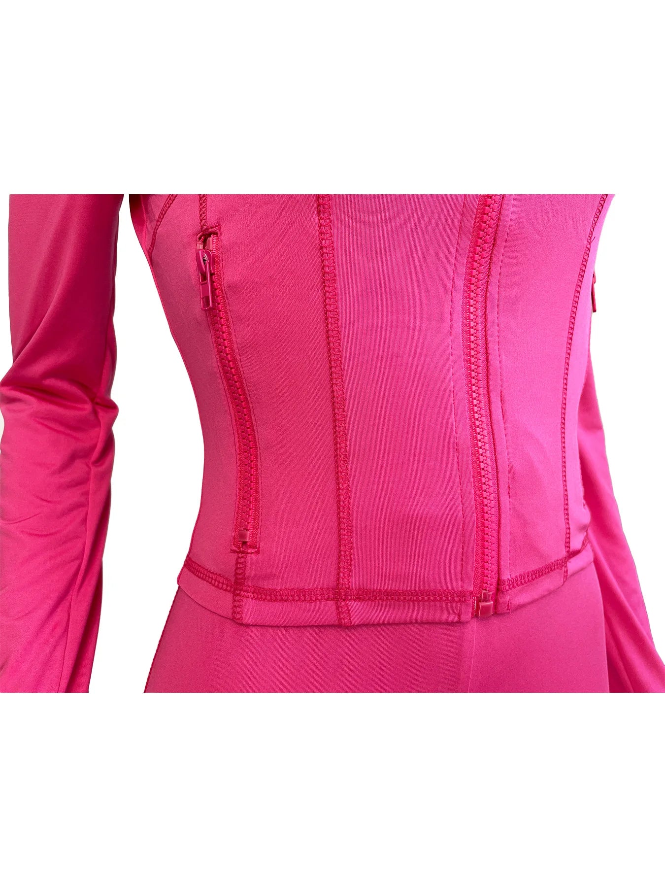 Pant Sets Two Piece Set Women Sexy Slim Fit Zipper Top Stand Collar Solid Sporty Casual Splice Flare Pants Elastic Waist