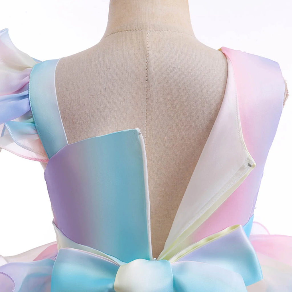 Dresses for Wedding Girls Children Girls Dress Sleeveless Colorful Love Colorful Bow Dress Fashion Spinning Tales Dress