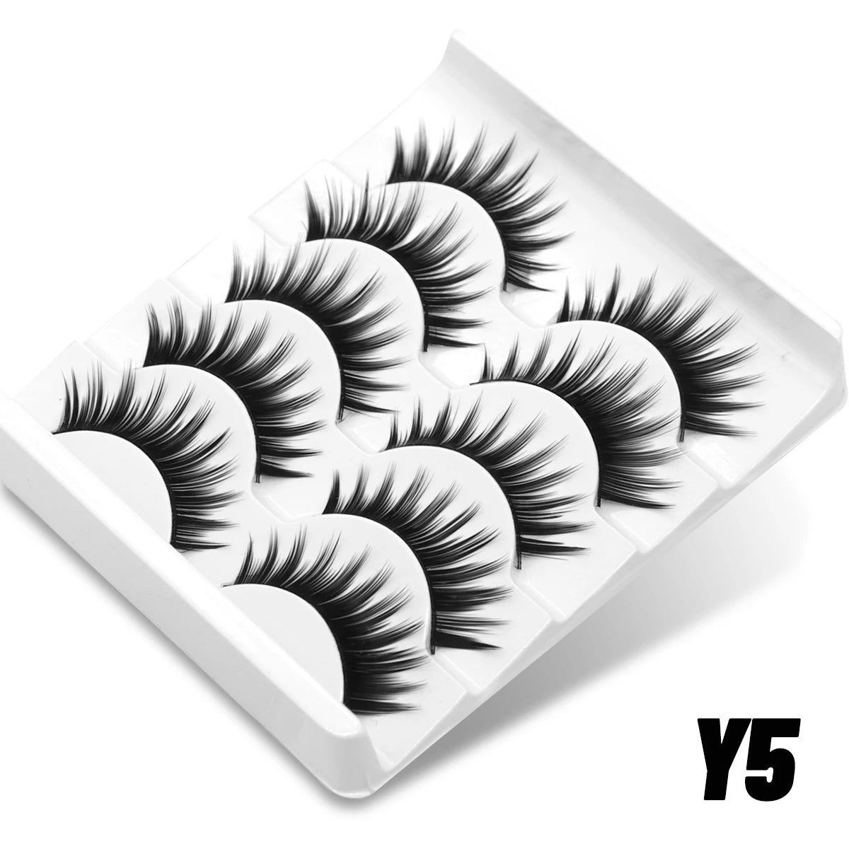 GROINNEYA Manga Lashes Mixed style 5/9/20 Pairs 3D 6D 8D Mink Lashes Natural Eyelashes Soft Cross Wispy False Eyelashes Eyelash