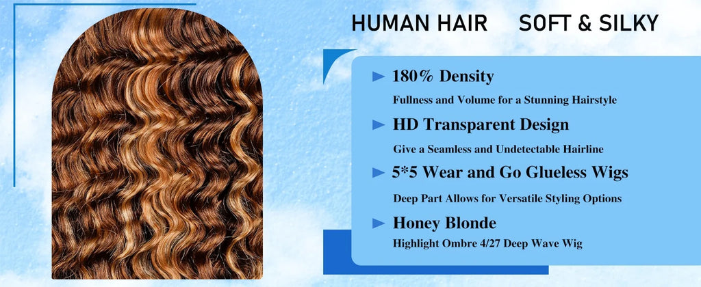 250% Density 4/27 Highlight Bob Wig Human Hair Glueless Deep Wave Frontal Wig 5X5 HD Lace Closure Wig Human Hair Short Bob Wig